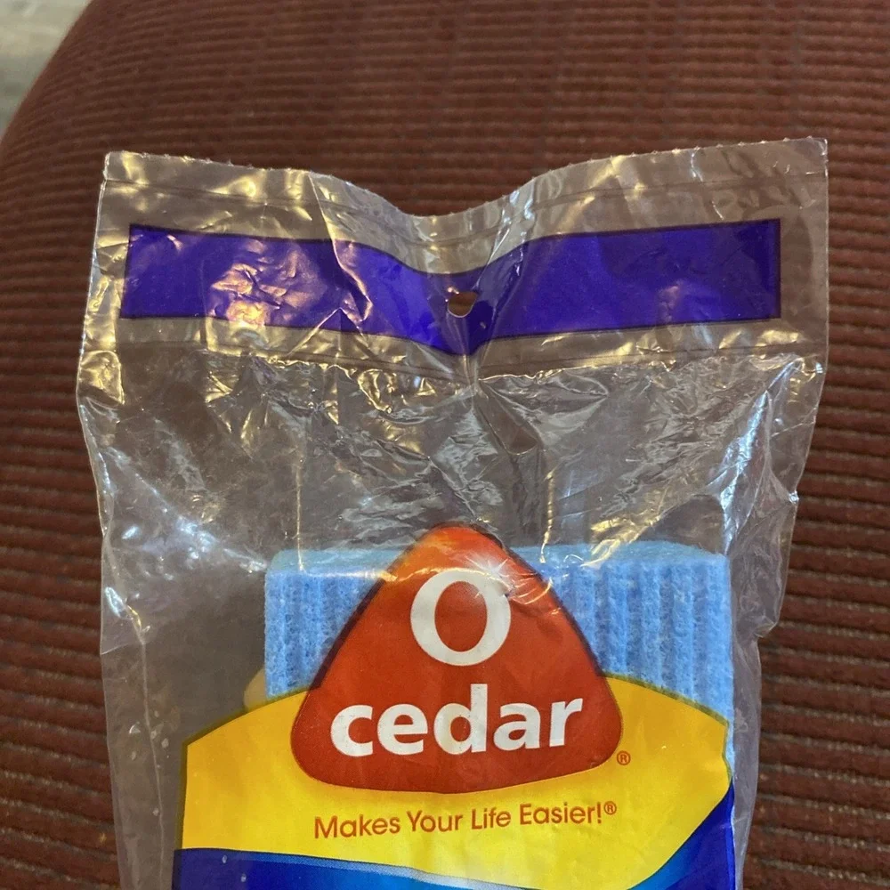 NEW SEALED! O-CEDAR BIG EASY FLAT SPONGE MOP REFILL SNAP-IN TABS DISCONTINUED